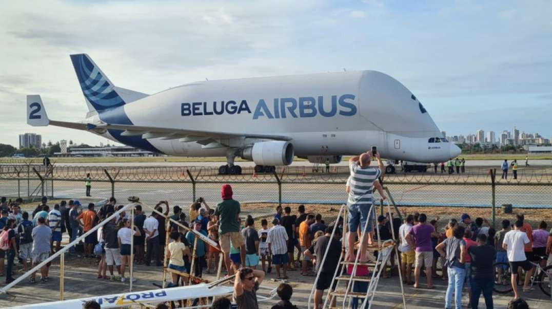 POUSO DO AIRBUS BELUGA EM FORTALEZA. 1ª VEZ NO BRASIL