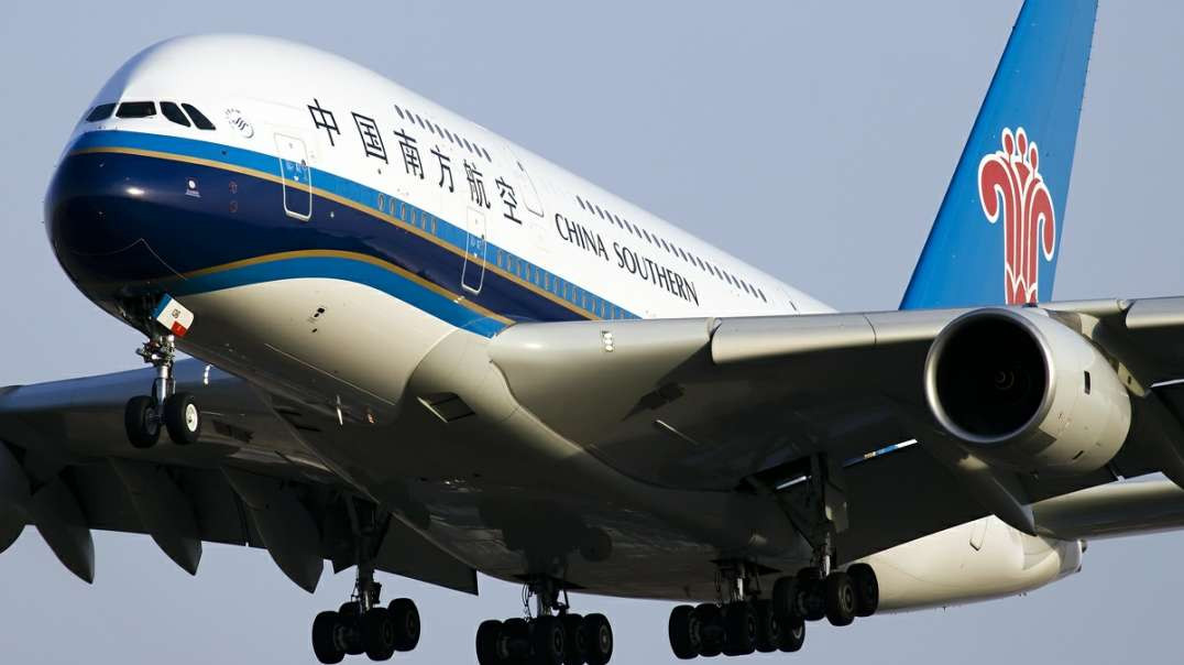 China Southern A380 Morning Arrival At LAX