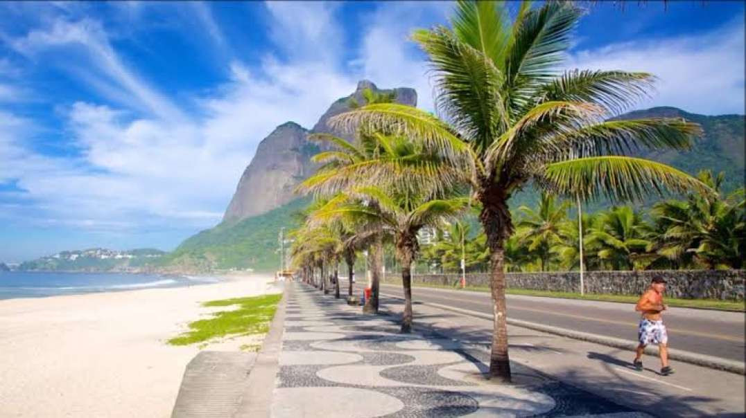 Vista incrível da praia de São Conrado, RJ