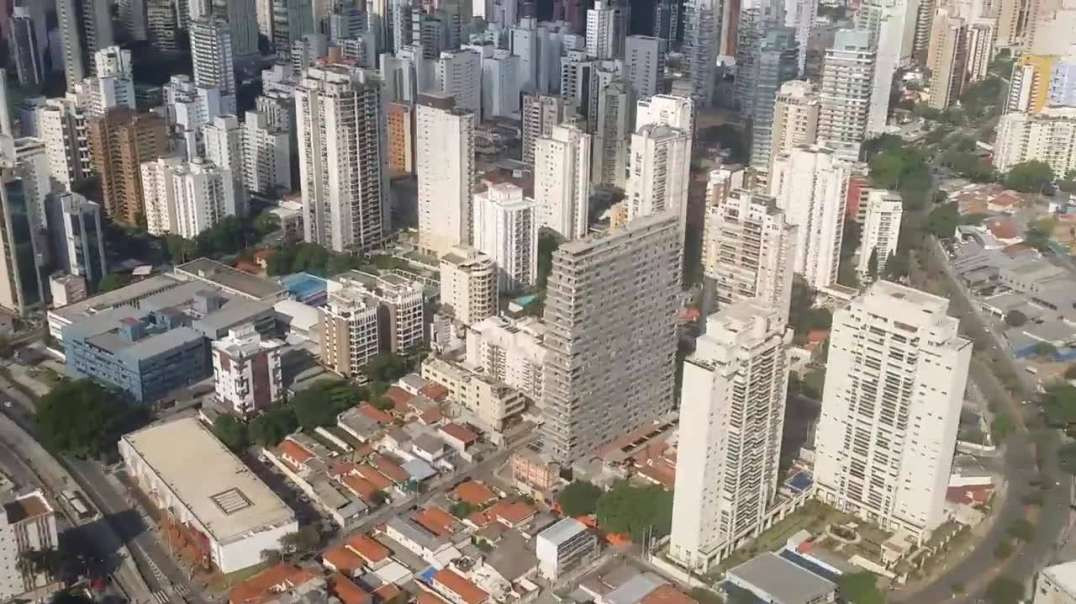 Vista aérea São Paulo - Aterrissagem Aeroporto Congonhas