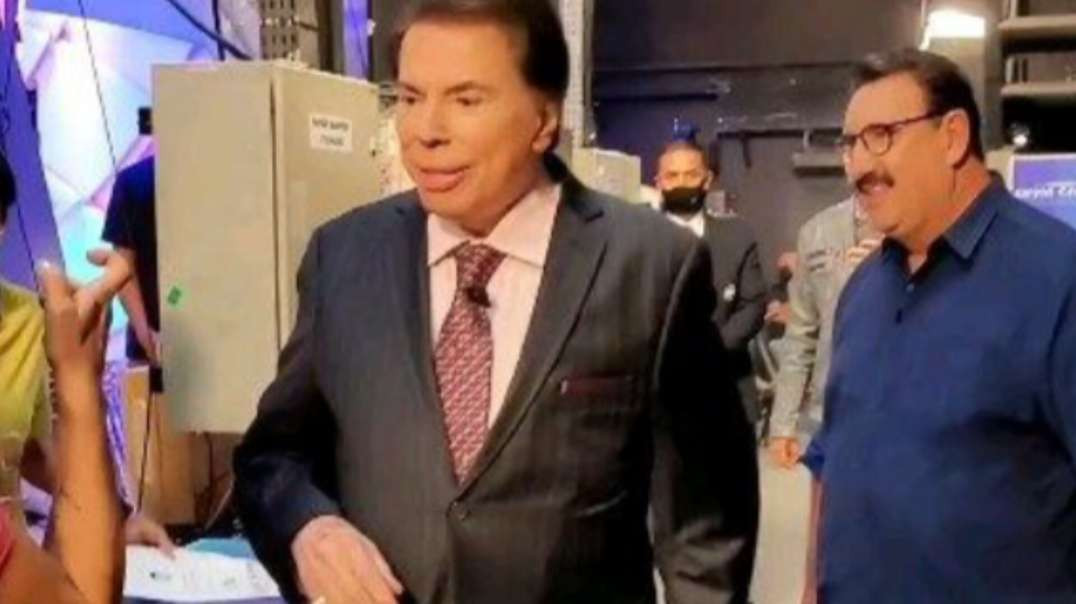 Silvio Santos! Chegando  no trabalho para mais uma gravação de seu  programa silvio e